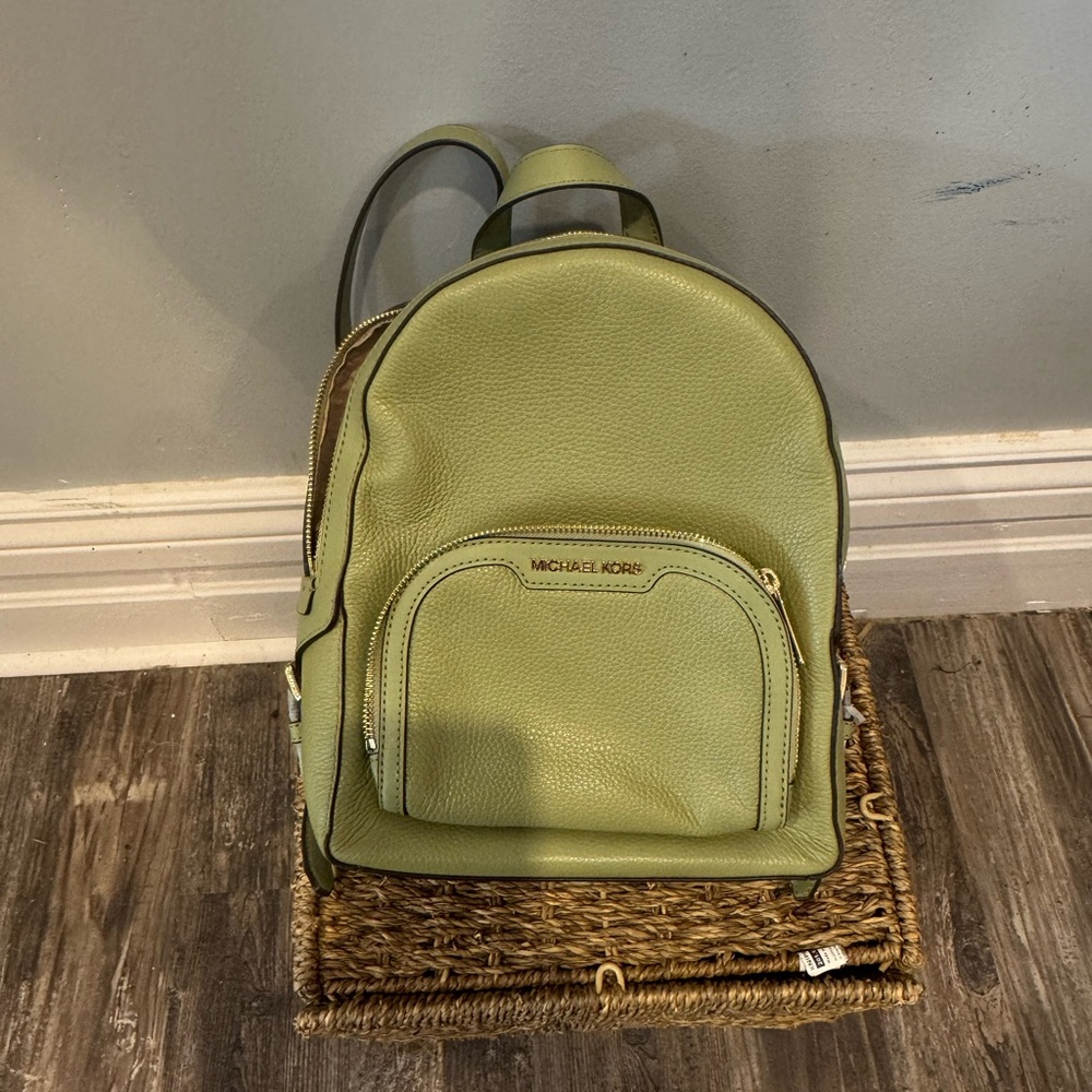 Michael Kors Olive Leather Backpack